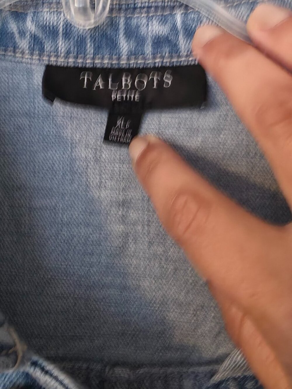 Talbots Short Sleeve Jean Jacket in Sky Wash - Picture 3 of 3